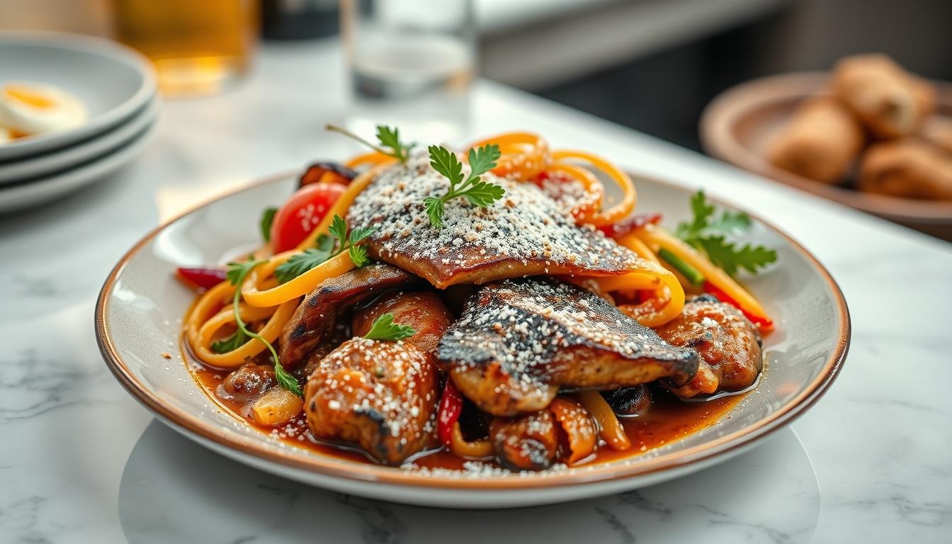 Freshly baked homemade cake in a kitchen setting